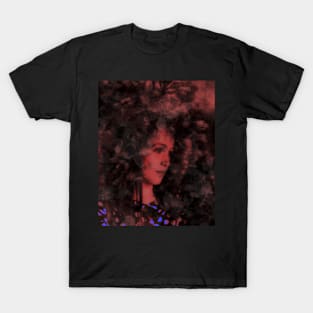 Beautiful girl, there flowers around and on the head. Fantasy, tale. Beautiful. T-Shirt